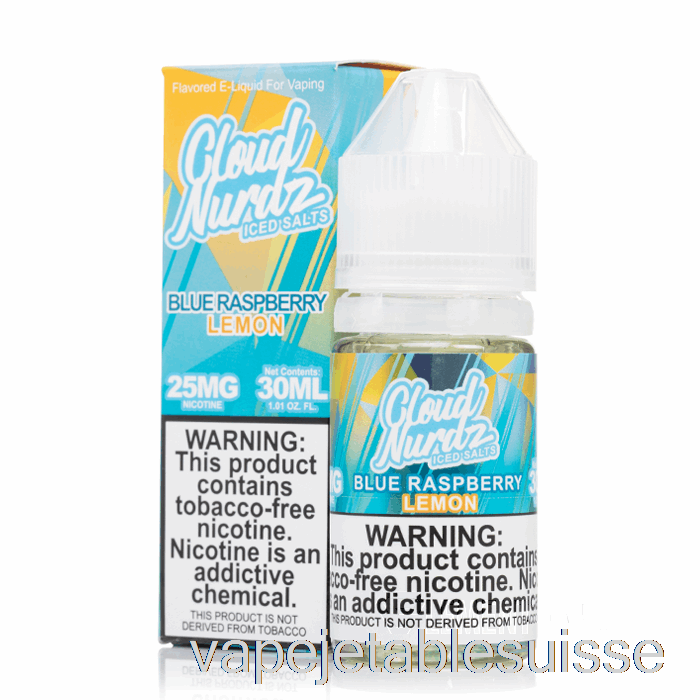 Vape Suisse Glacé Framboise Bleue Citron - Sels Cloud Nurdz - 30ml 50mg